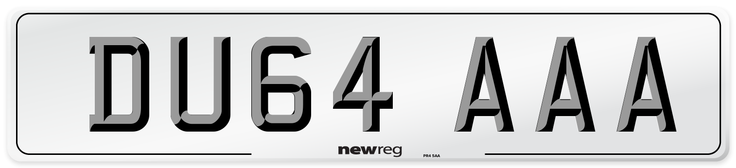 DU64 AAA Number Plate from New Reg